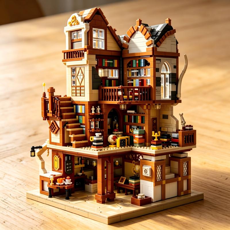Vintage And Collectible Books - Vintage Boekhuis Bakstenenmodel, meerlaagse gedetailleerde indeling,