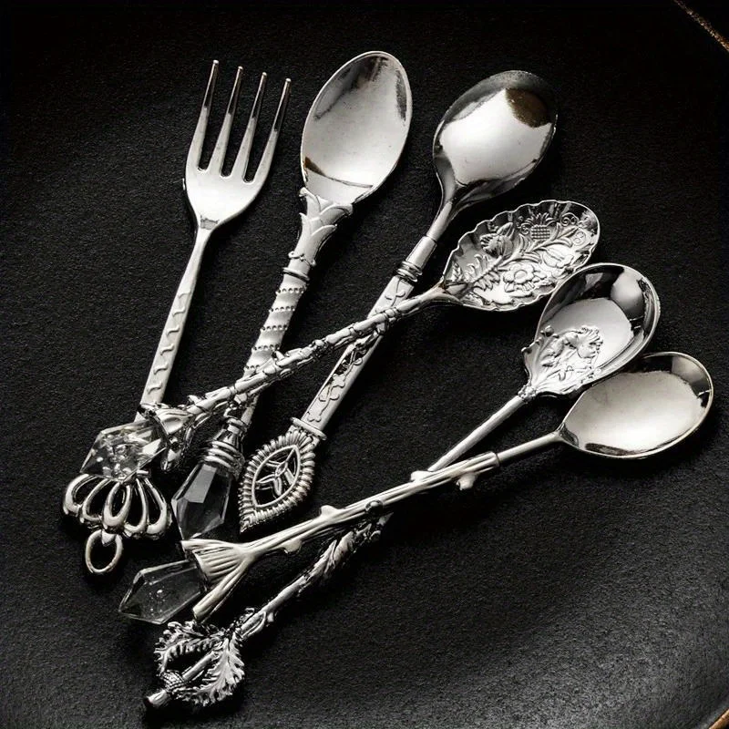 Vintage Collectible Spoons - 6 stks Vintage Lepels Vork Koninklijke